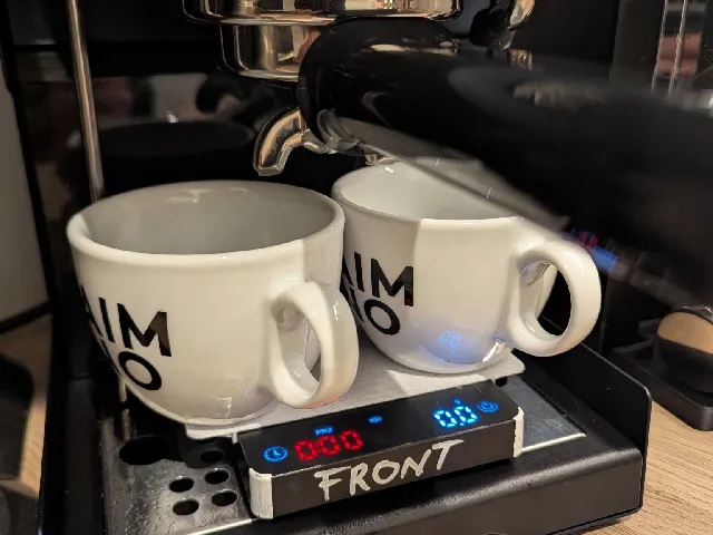 Espresso scale extended cover for 2 cups