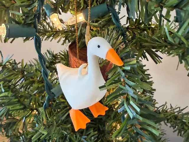 3D Printed Goose Christmas Ornament