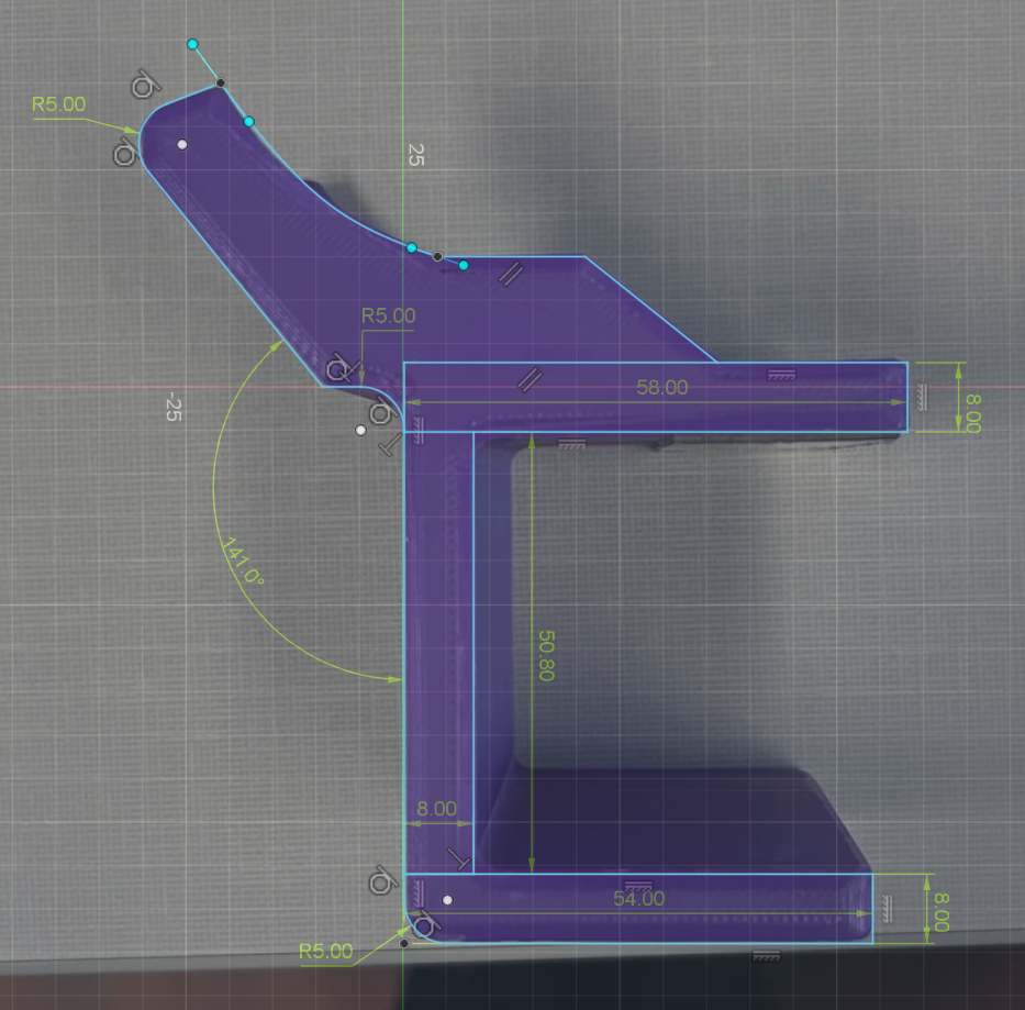 Desk mount phone handset holder 3D model
