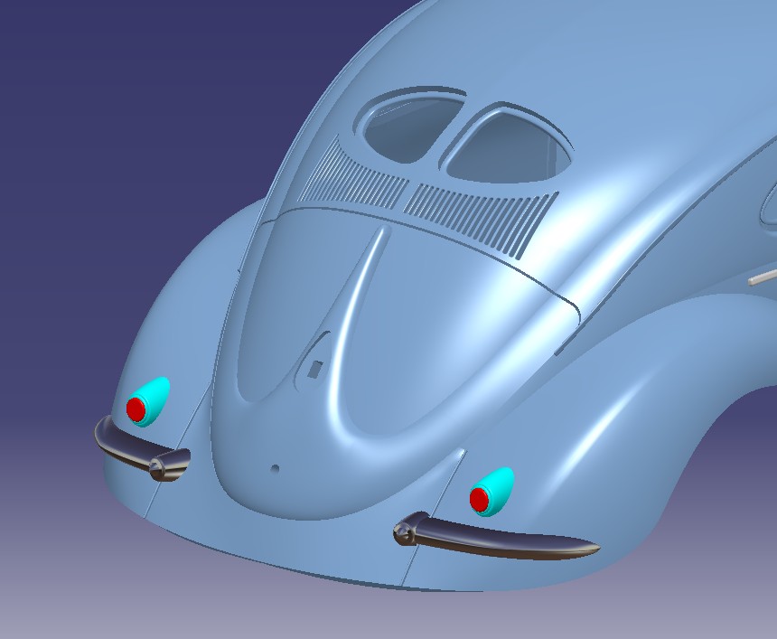 Chopped Roof VW Beetle Custom Rear Bumper