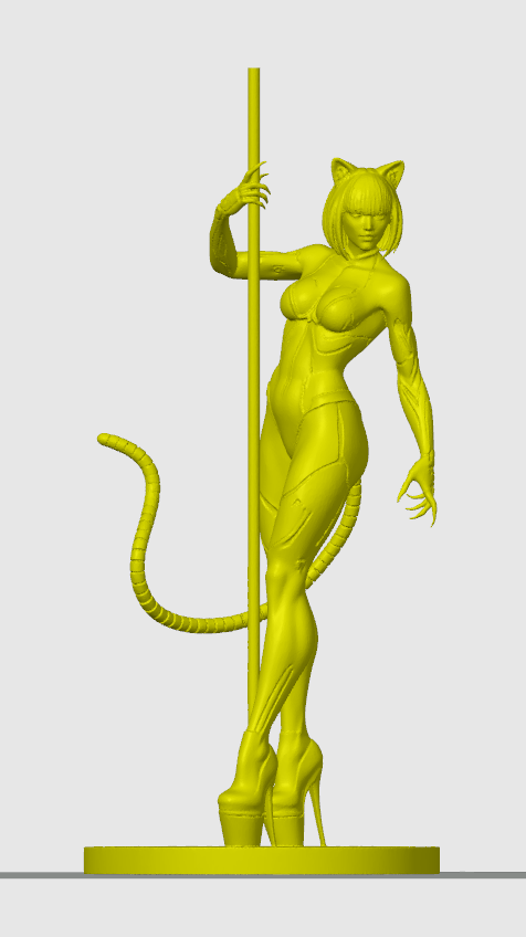 Cyber cat-girl figurine 34