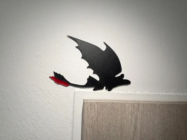 Night Fury Toothless door decor.