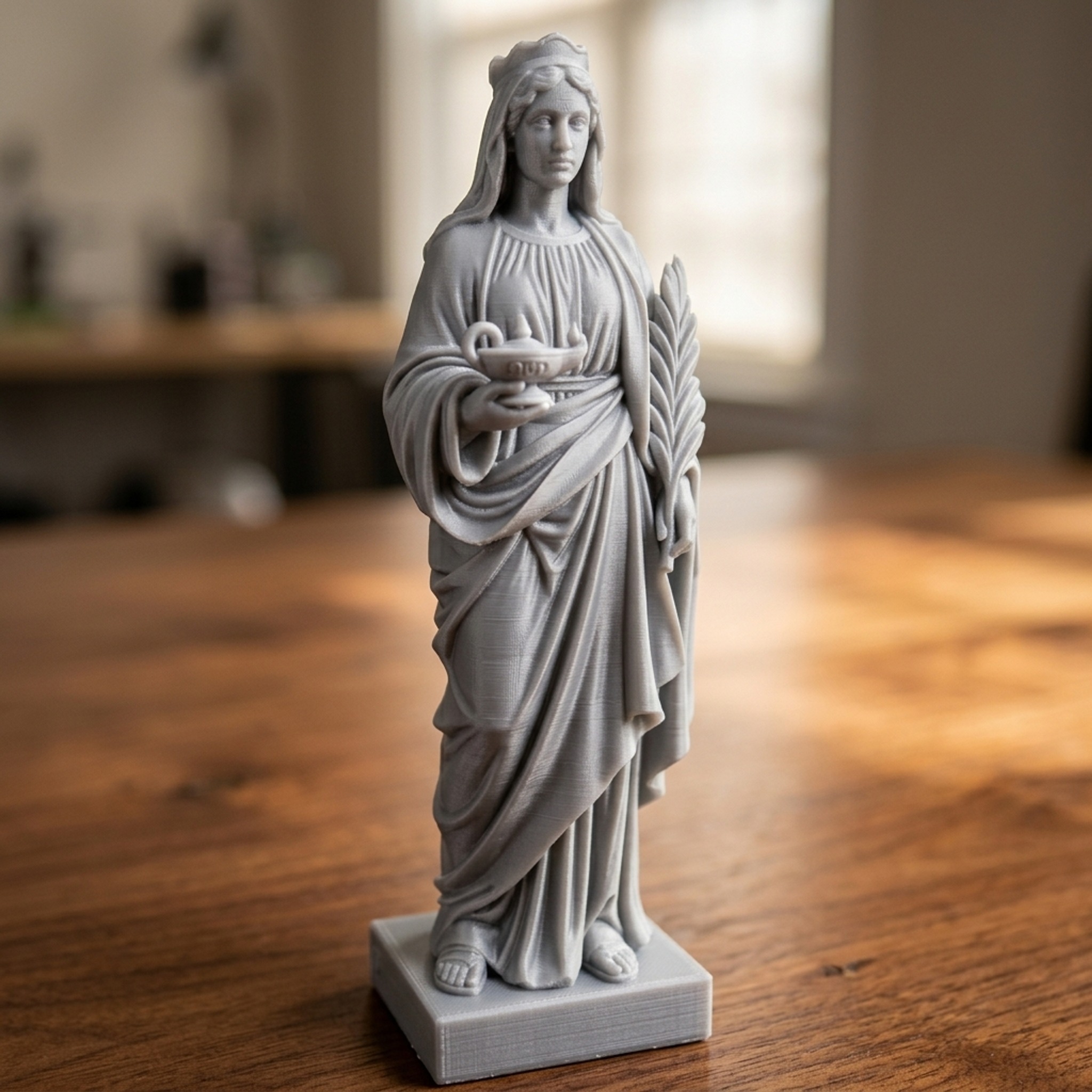 Saint Lucy Religious Figure - Detailed 3D Print Statue