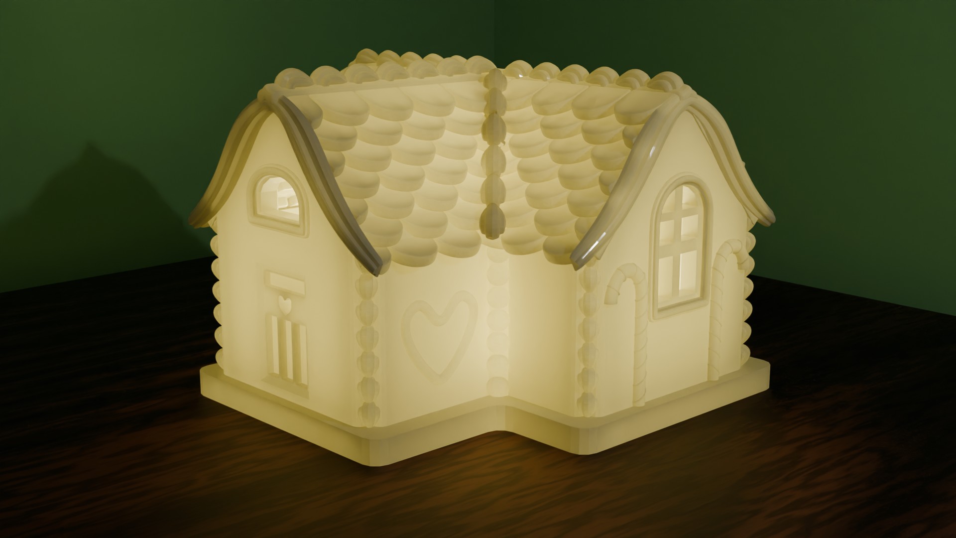 Gingerbread house lamp