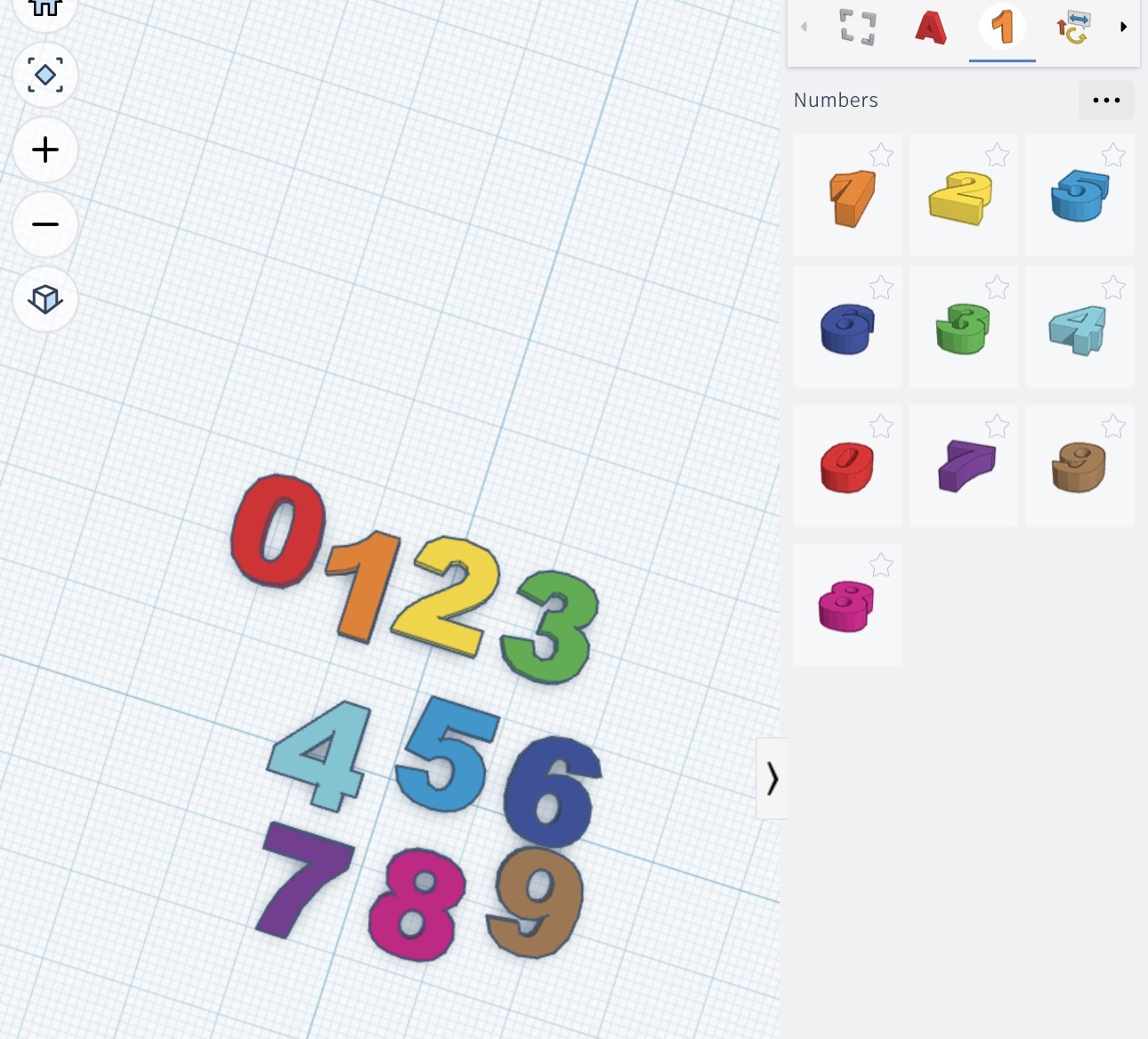 Numbers 3D model
