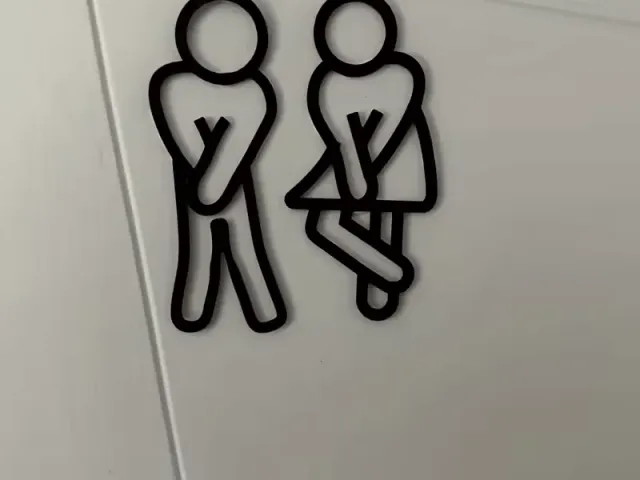 Wall Art - Man And Woman Lavatory