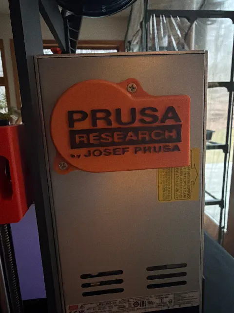 Meanwell LRS-350 PSU Fan Baffle with Prusa Research Logo 3D model