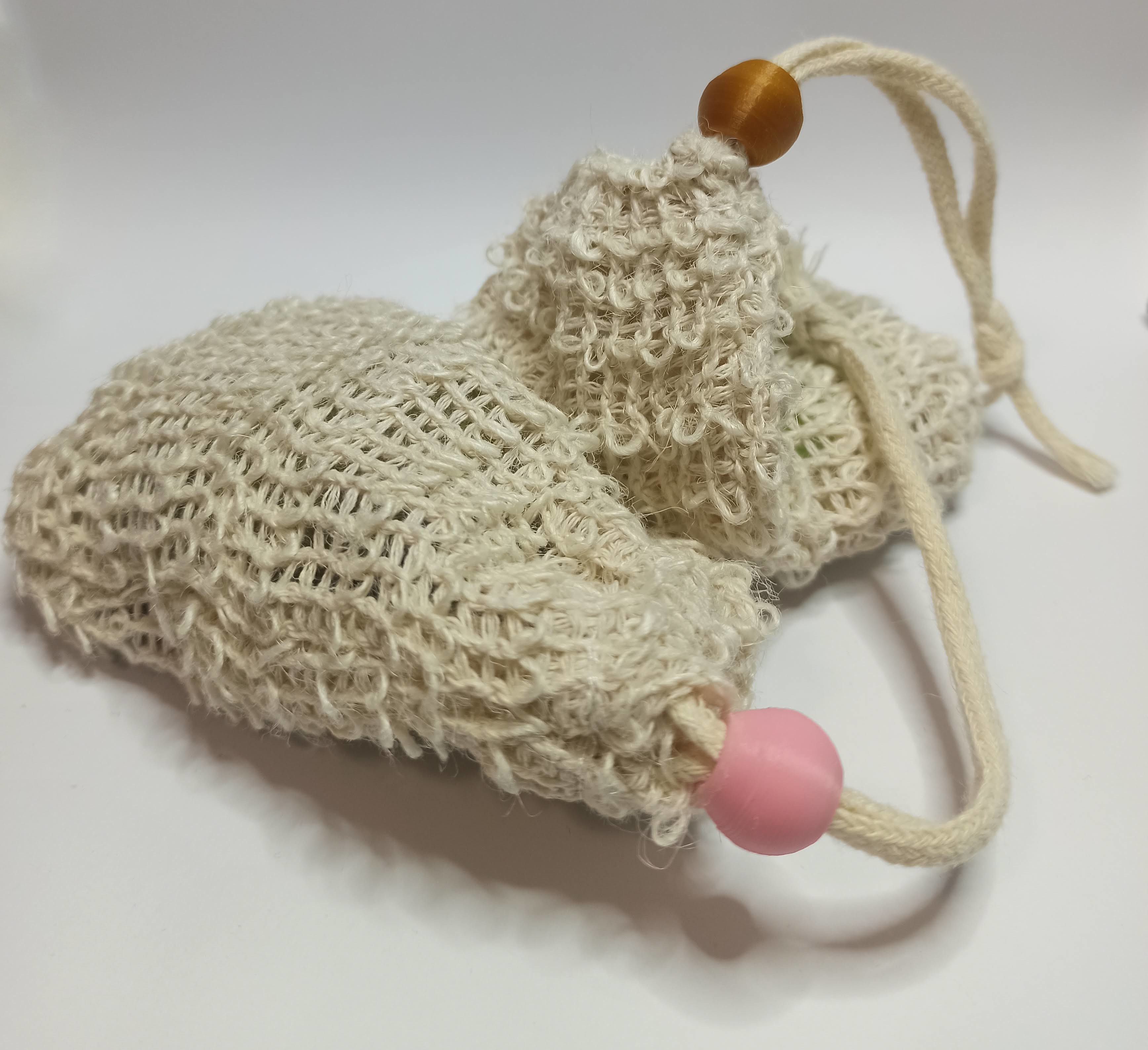 Bead for shower soap bag