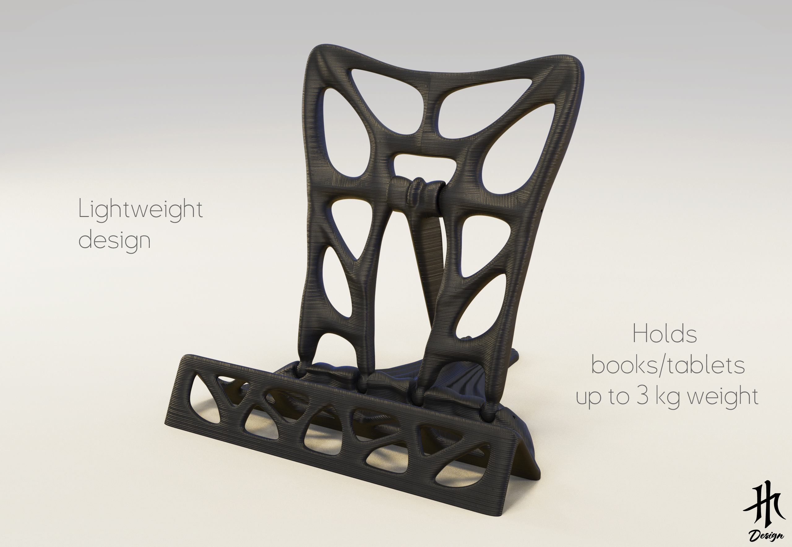 Bionic Tablet & Book Stand - Minimalist Organic Design