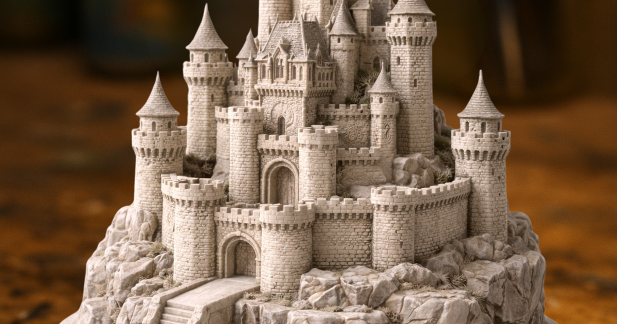 Medieval Stone Castle Diorama by 3DCraft | Download free STL model ...