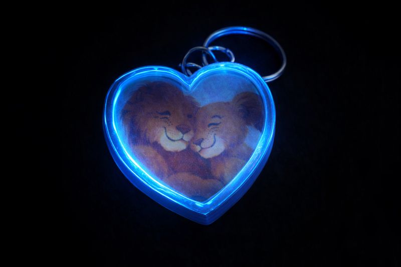 Portachiavi a Cuore Luminoso con LED – Foto Personalizzata