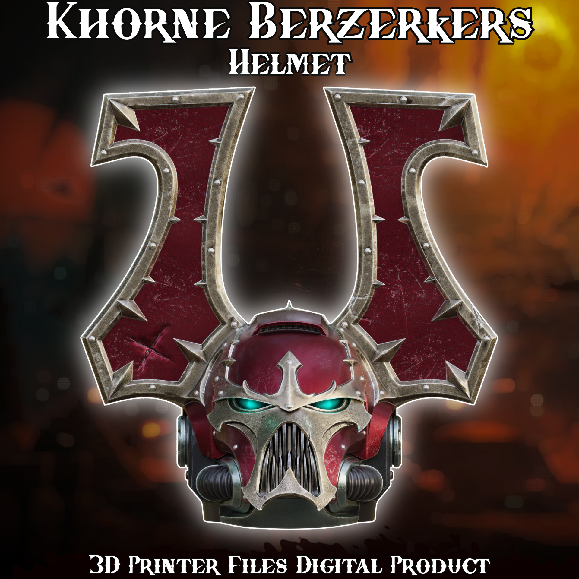 Khorne Berzerkers Wearable Cosplay Helmet