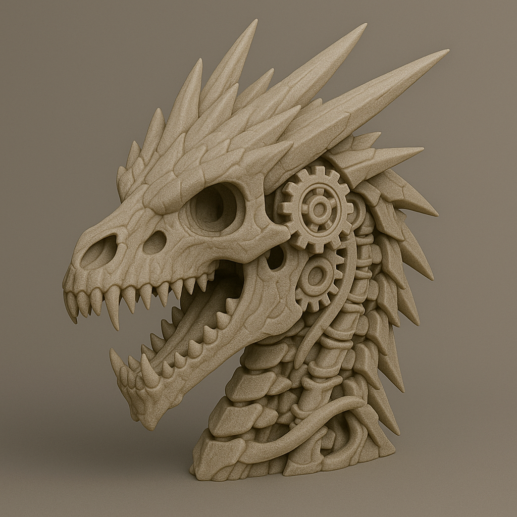 Dragon Mecha Head Skeleton
