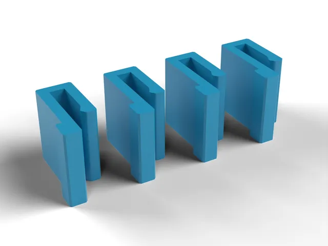 Bin Liner Clips - Hold the Bin Bag on the Rim, Set of 4, No Supports (OpenSCAD)