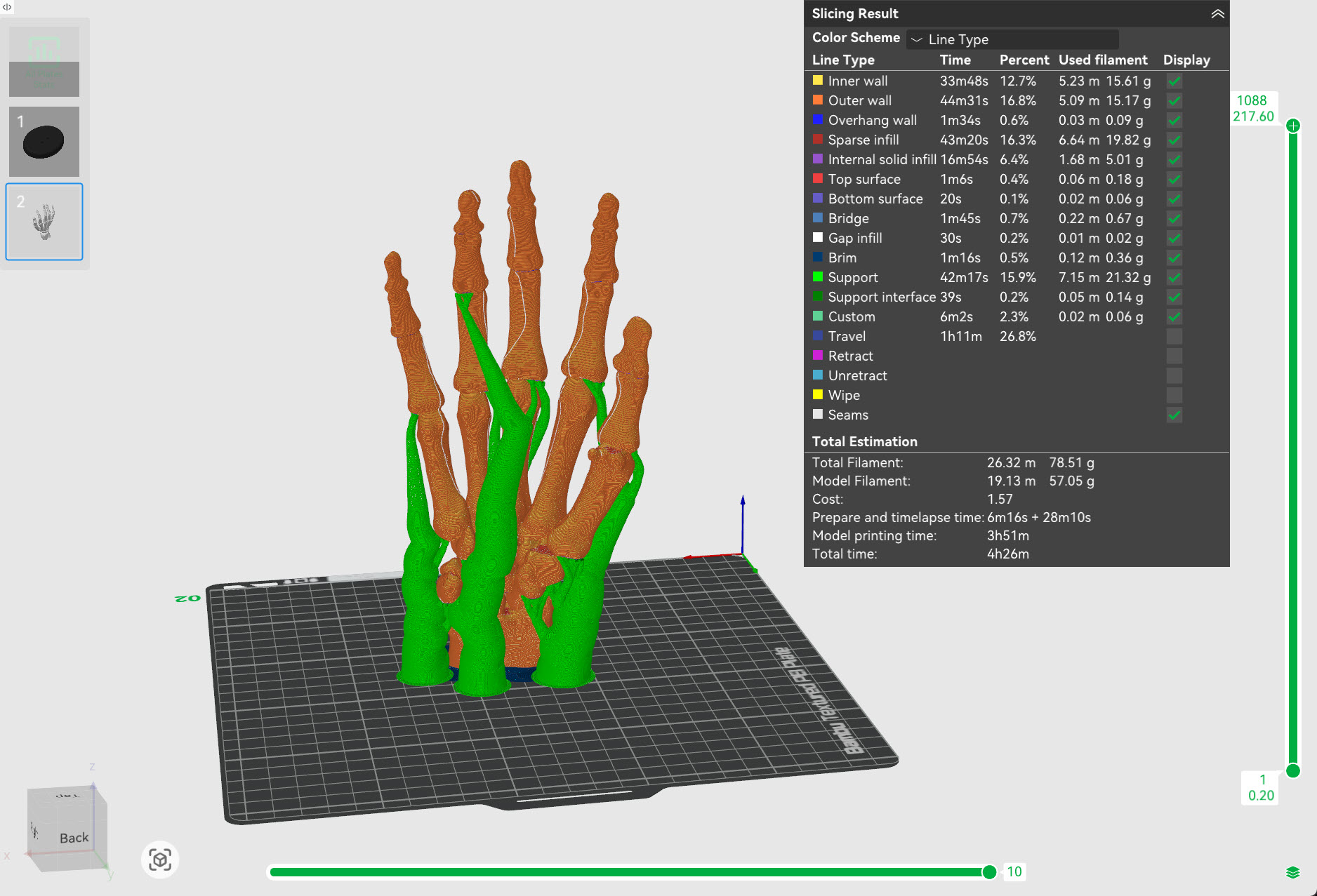 Miniatura 5 do modelo 3D Skeletal Hand with Base