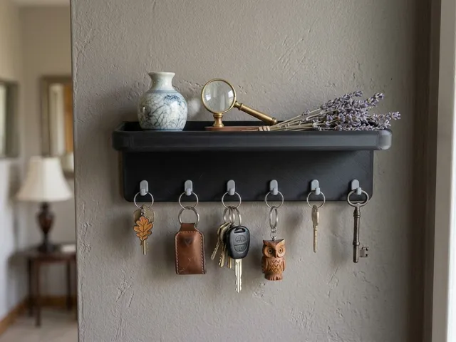 Wall Hooks Shelf / Key Organizer