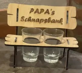 shot glass bench (laser cut or 3d print)