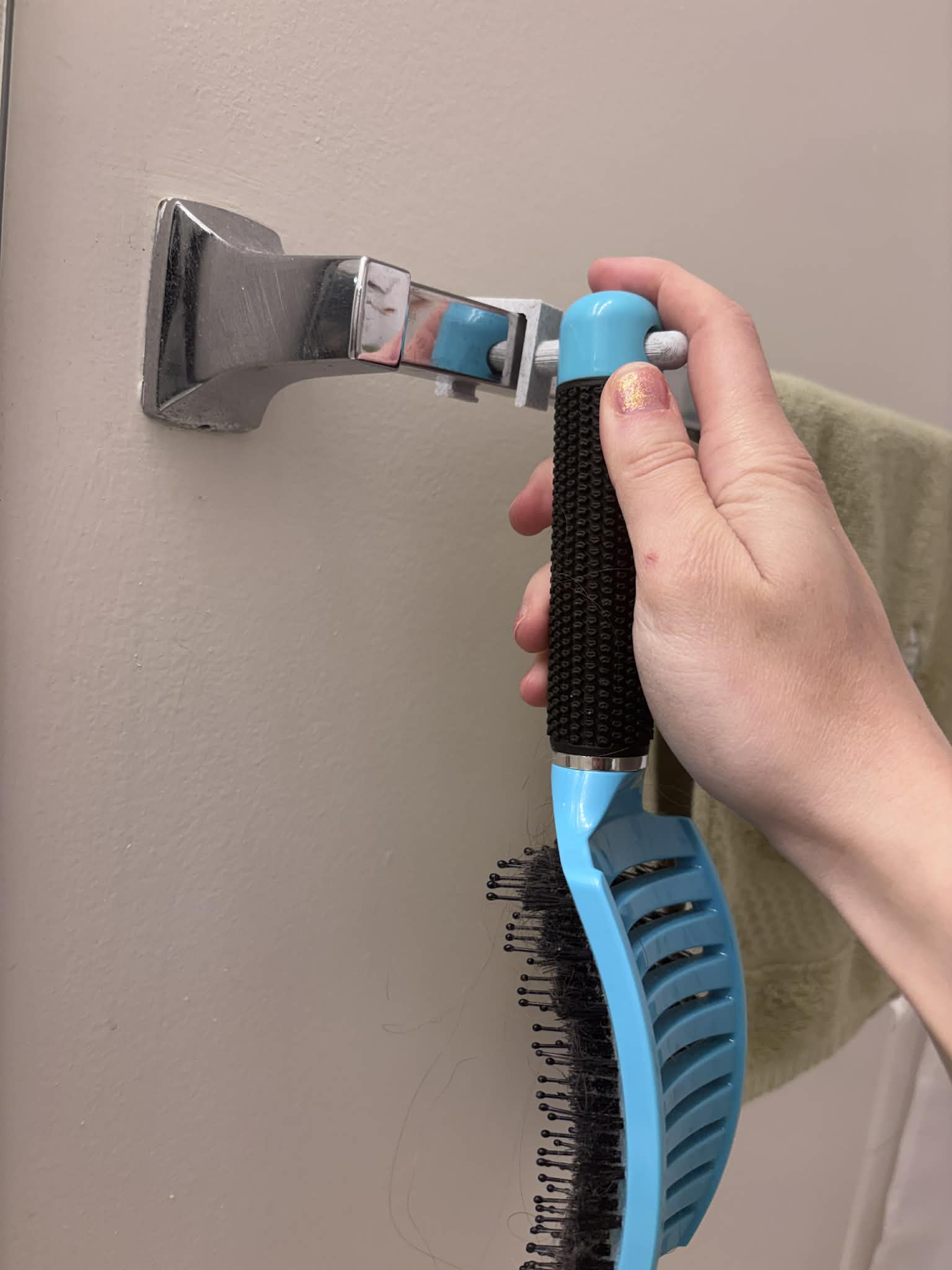 Cylinder peg style hook for SQUARE vintage towel bar