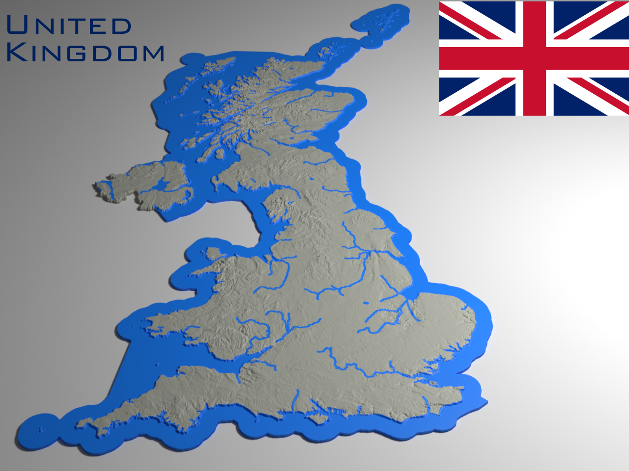 United Kingdom Topographic Map - UK - Europe