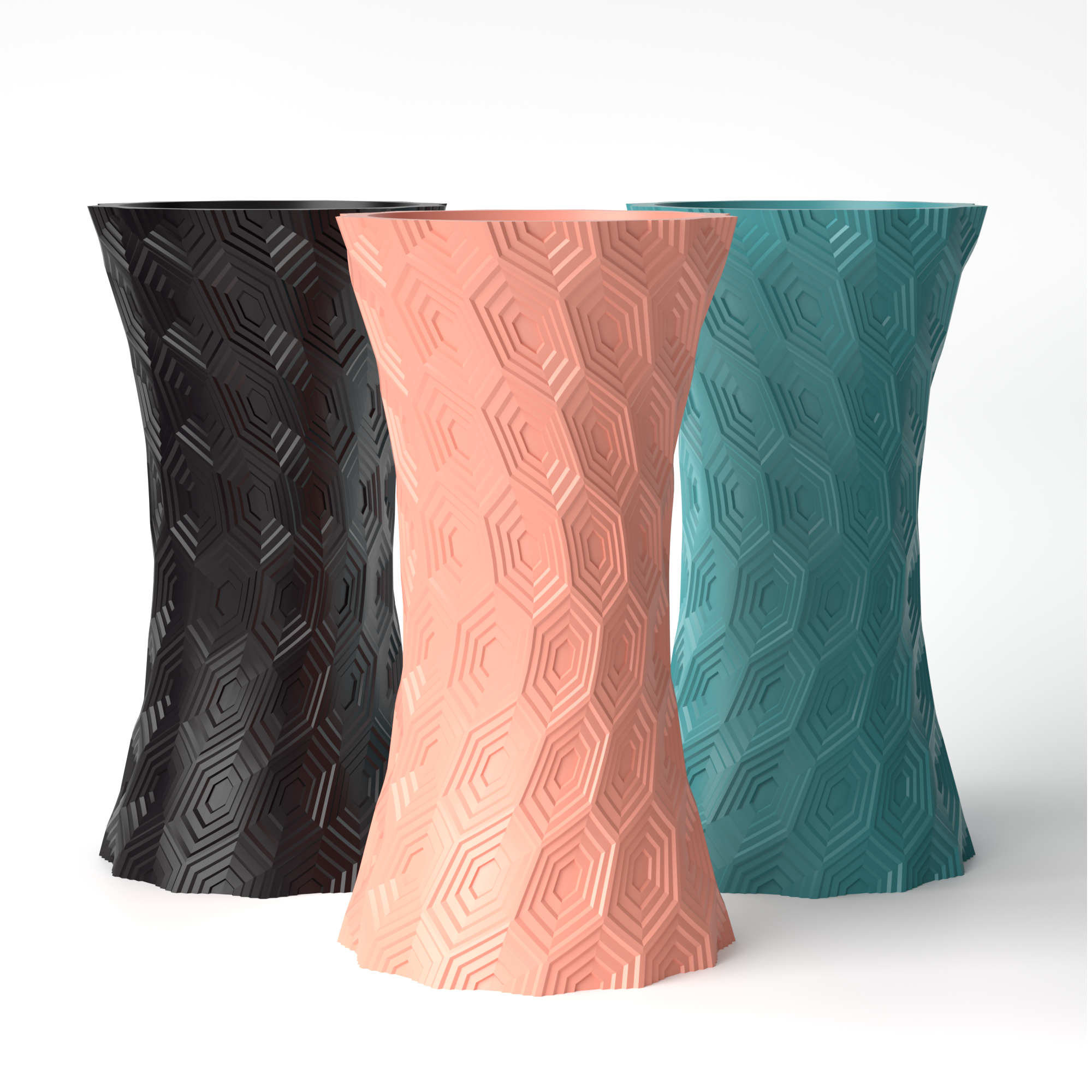 Miniatura 3 do modelo 3D hexagonal pattern vase