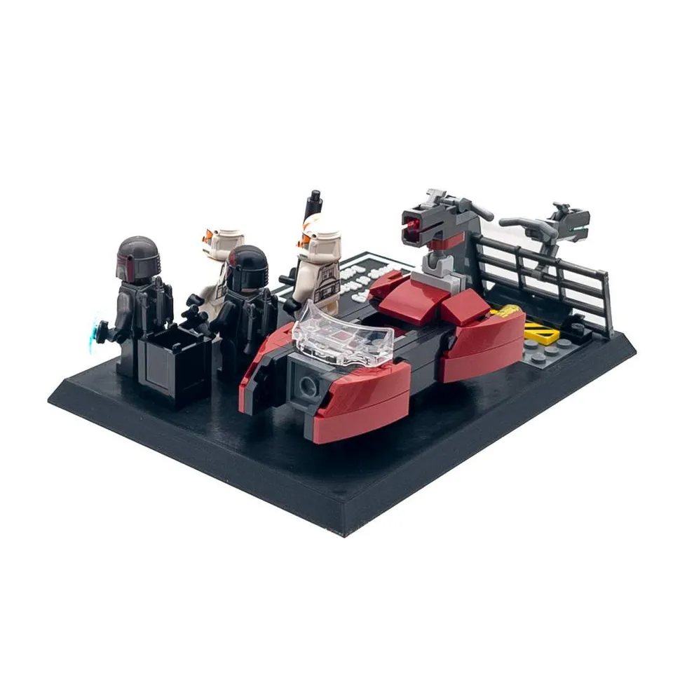 Display Stand for LEGO Star Wars 75449 Siege of Mandalore Battle