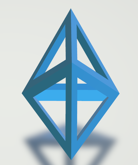 triangular bipyramid - two regular tetrahedrons