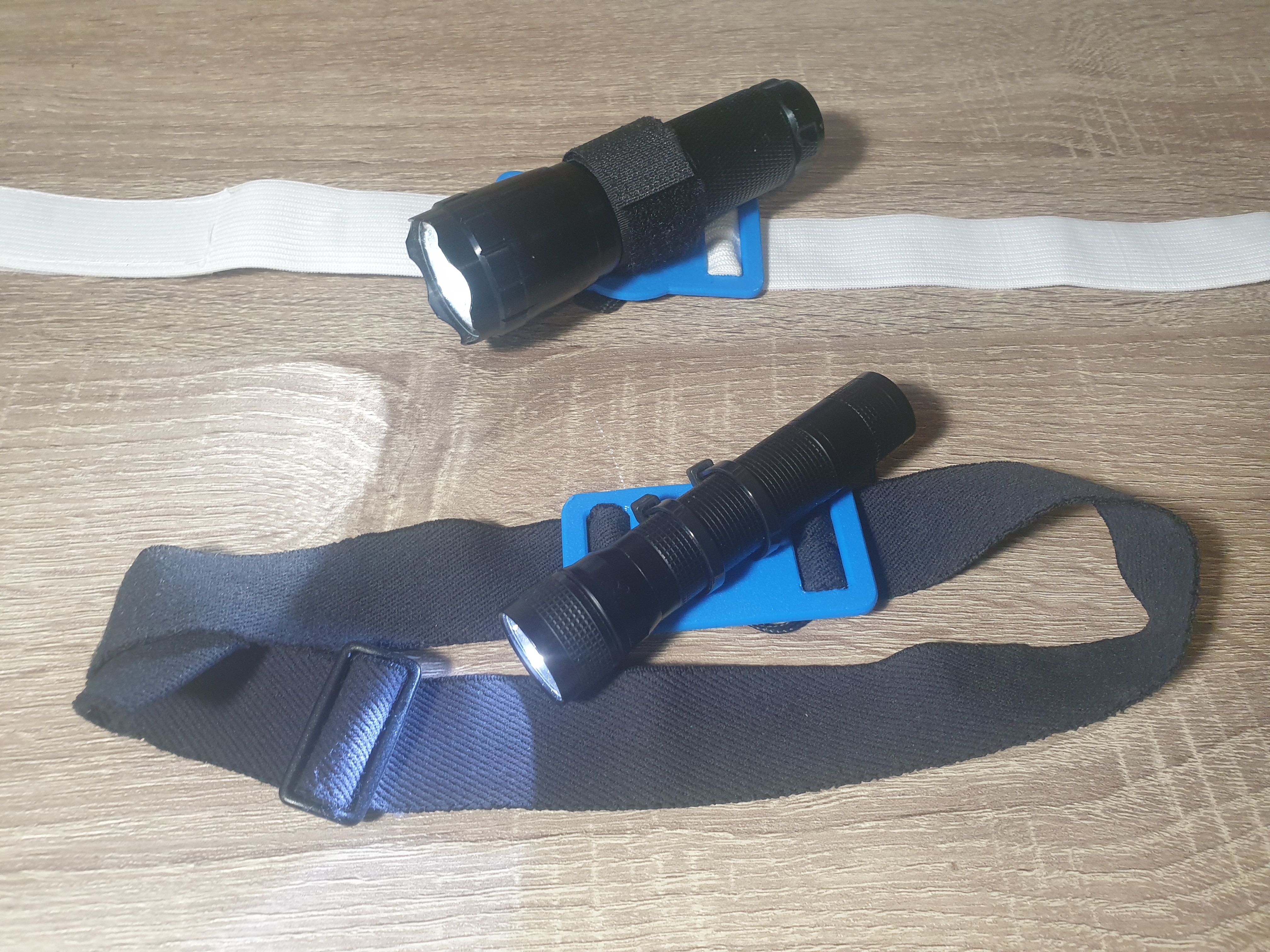Customizable Flashlight to Headlamp Adapter