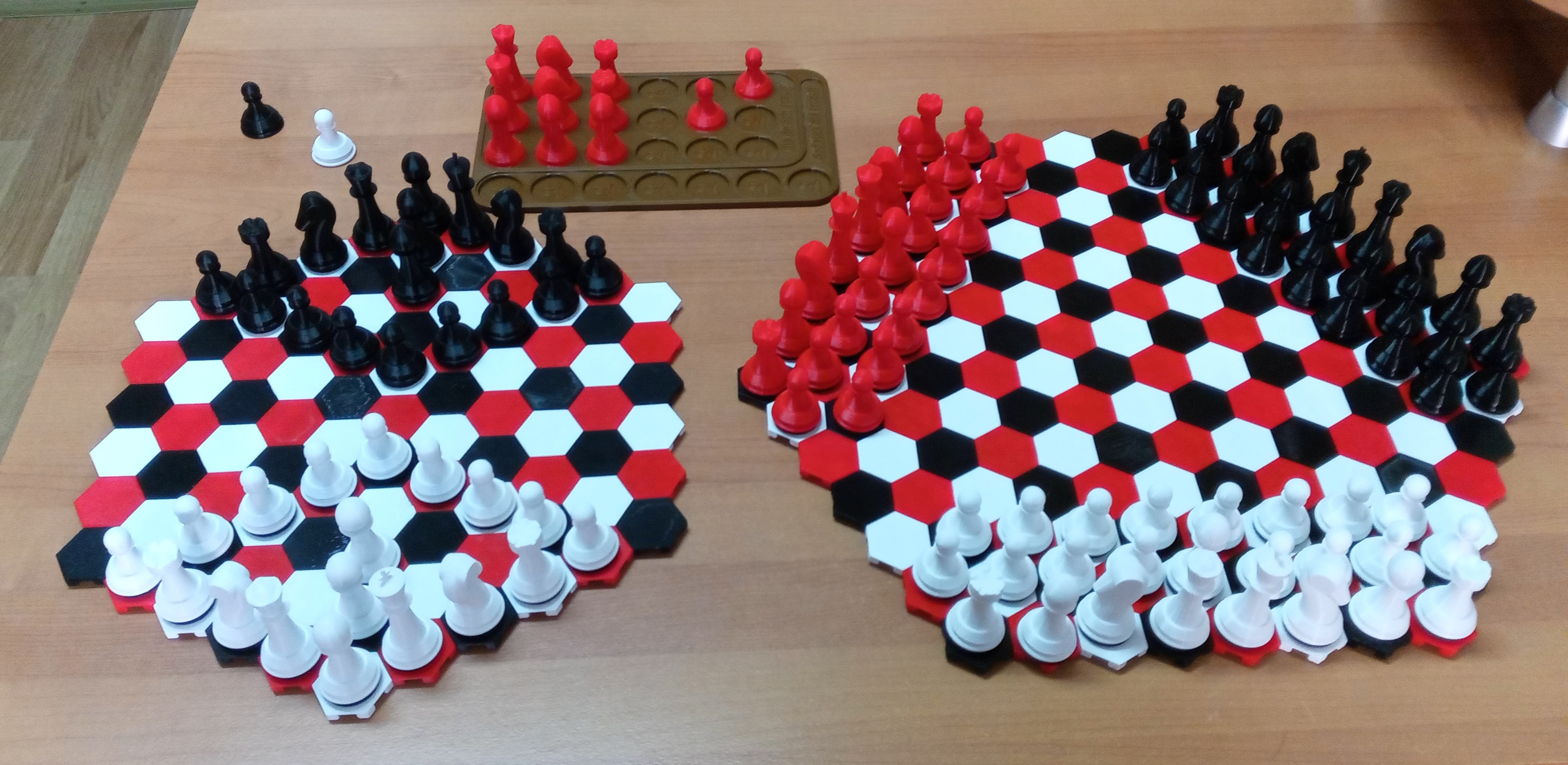 Hexagonal Chess for two or three