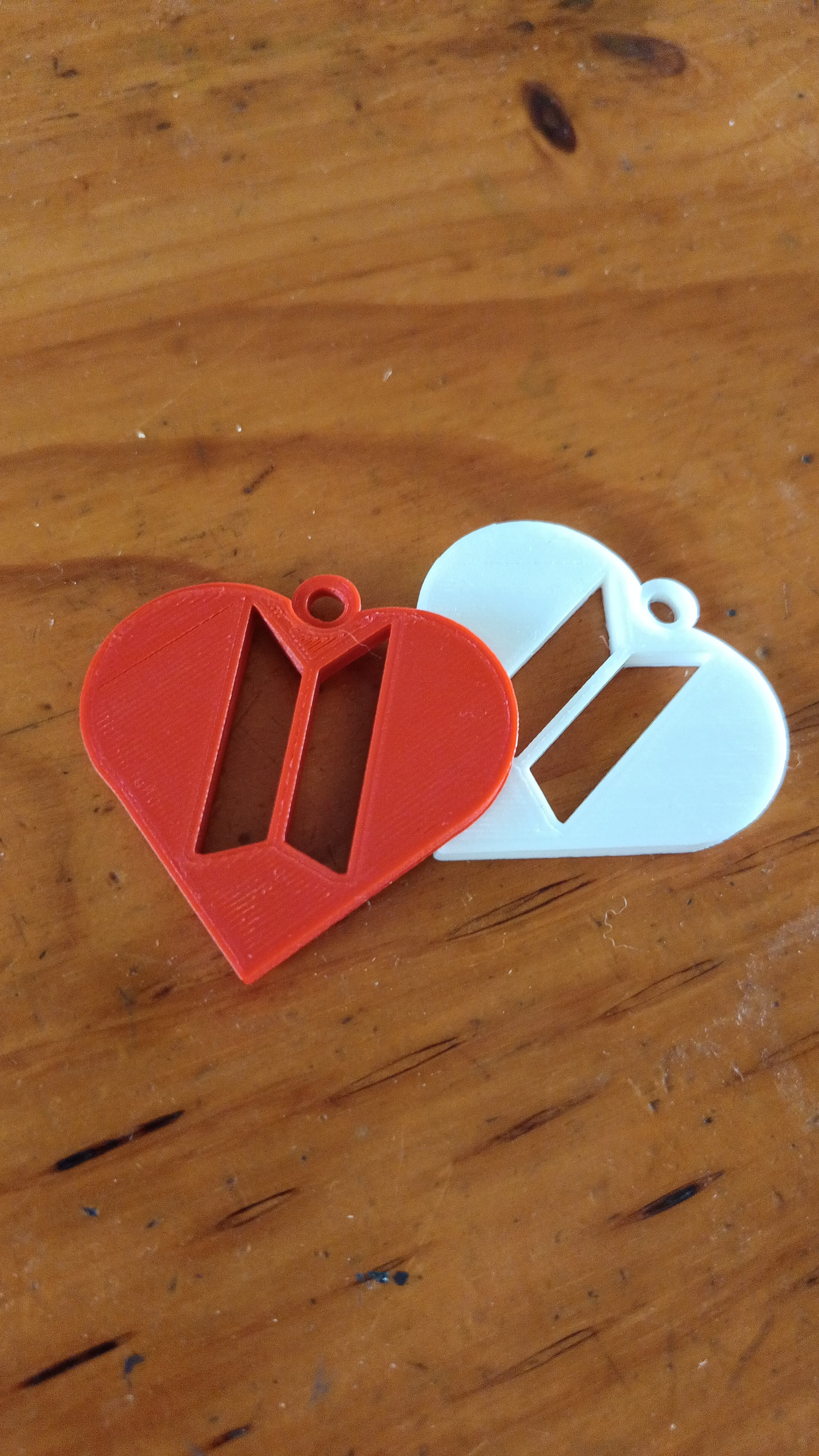 BTS heart keychain