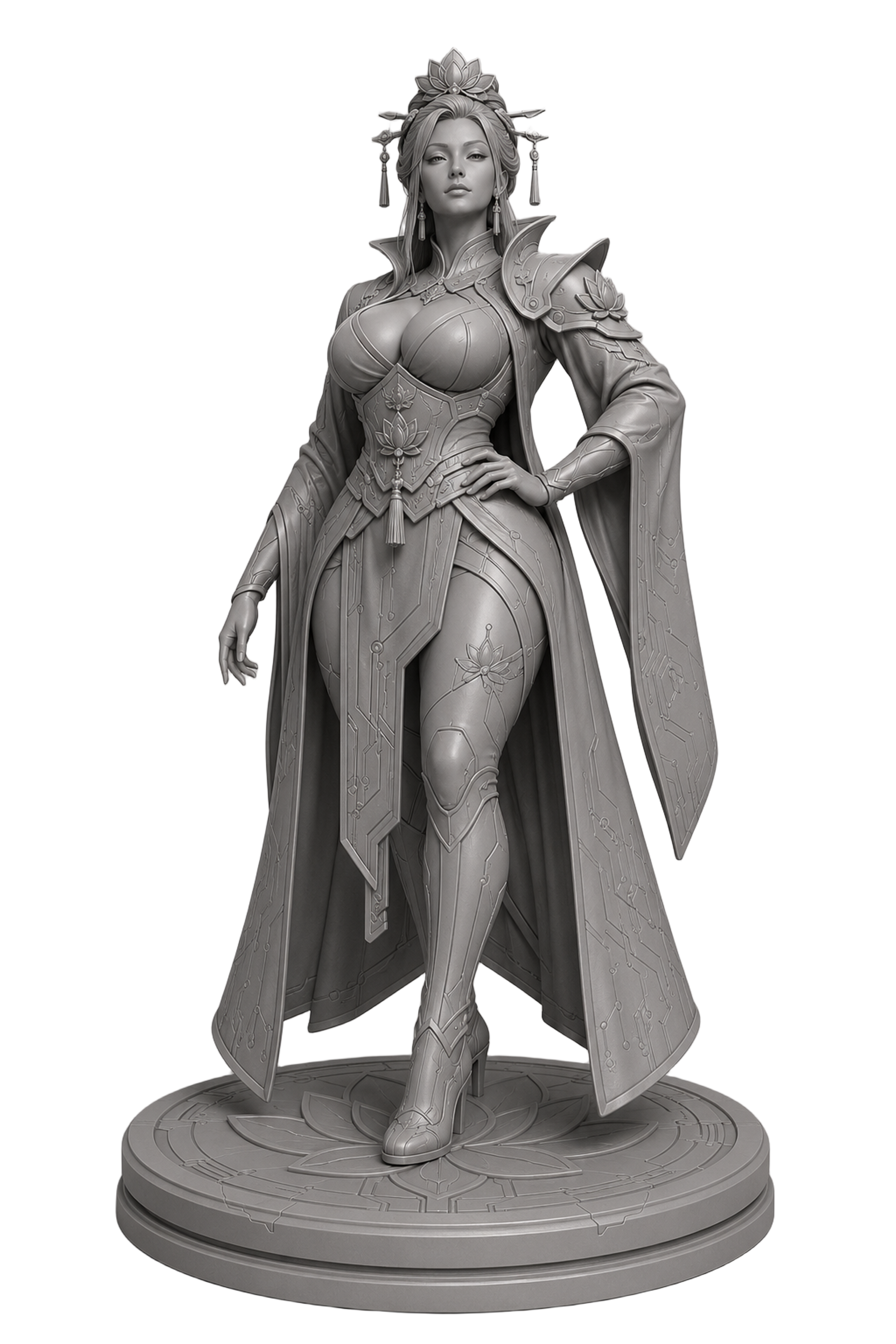 Cyber Lotus Empress Statue