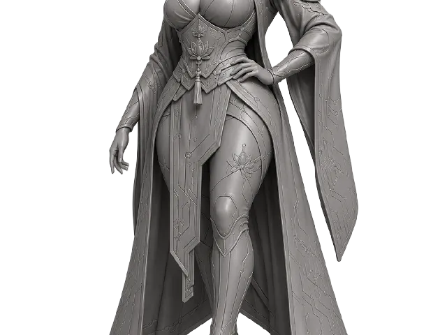 Cyber Lotus Empress Statue
