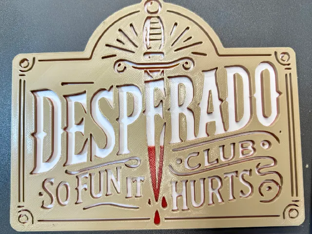 Desperado Club Sign (Engraved) - Dungeon Crawler Carl