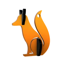 Puzzle Fox Keychain