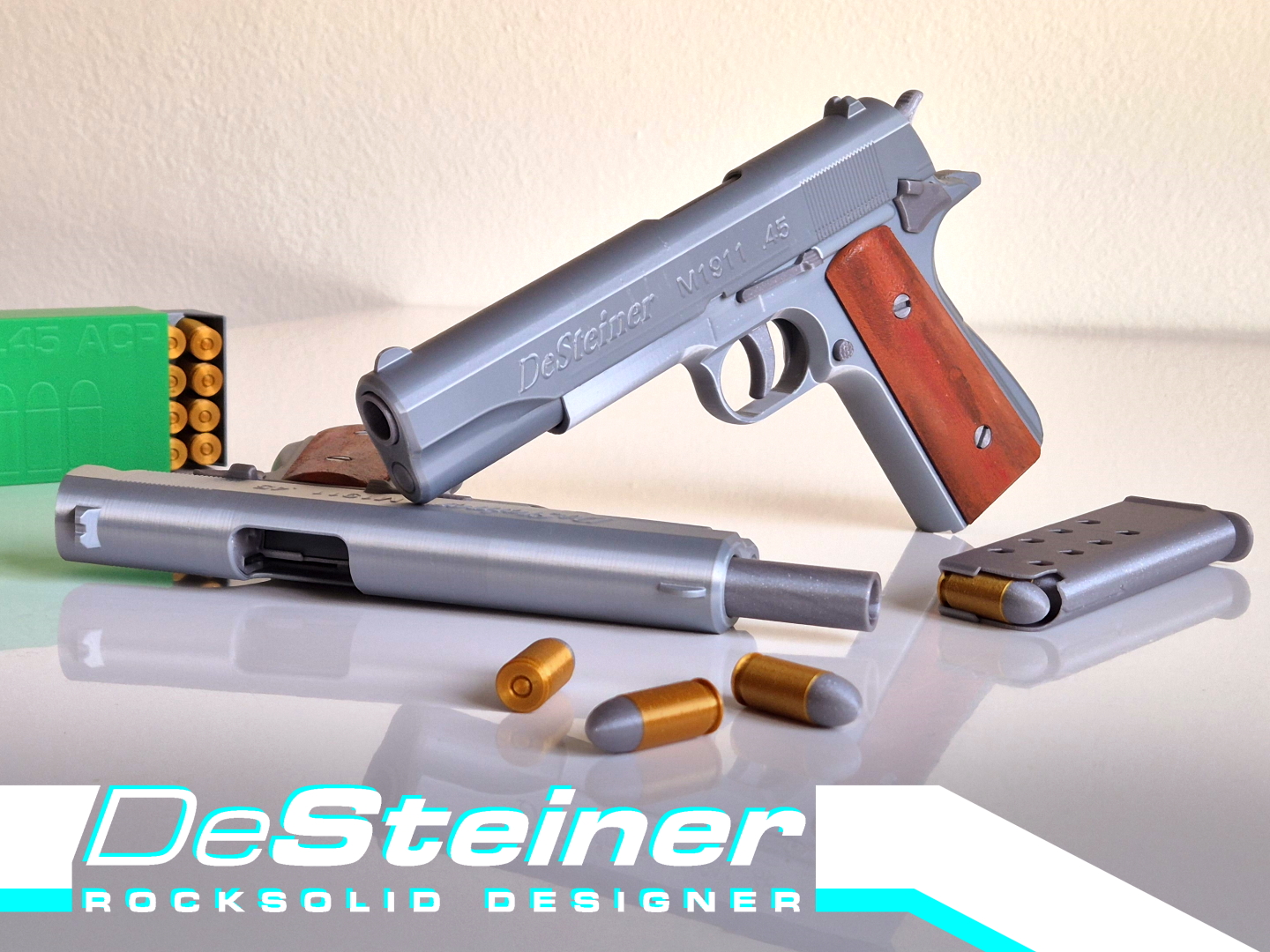 DeSteiner Colt M1911 - mechanically working Prop Gun Pistol