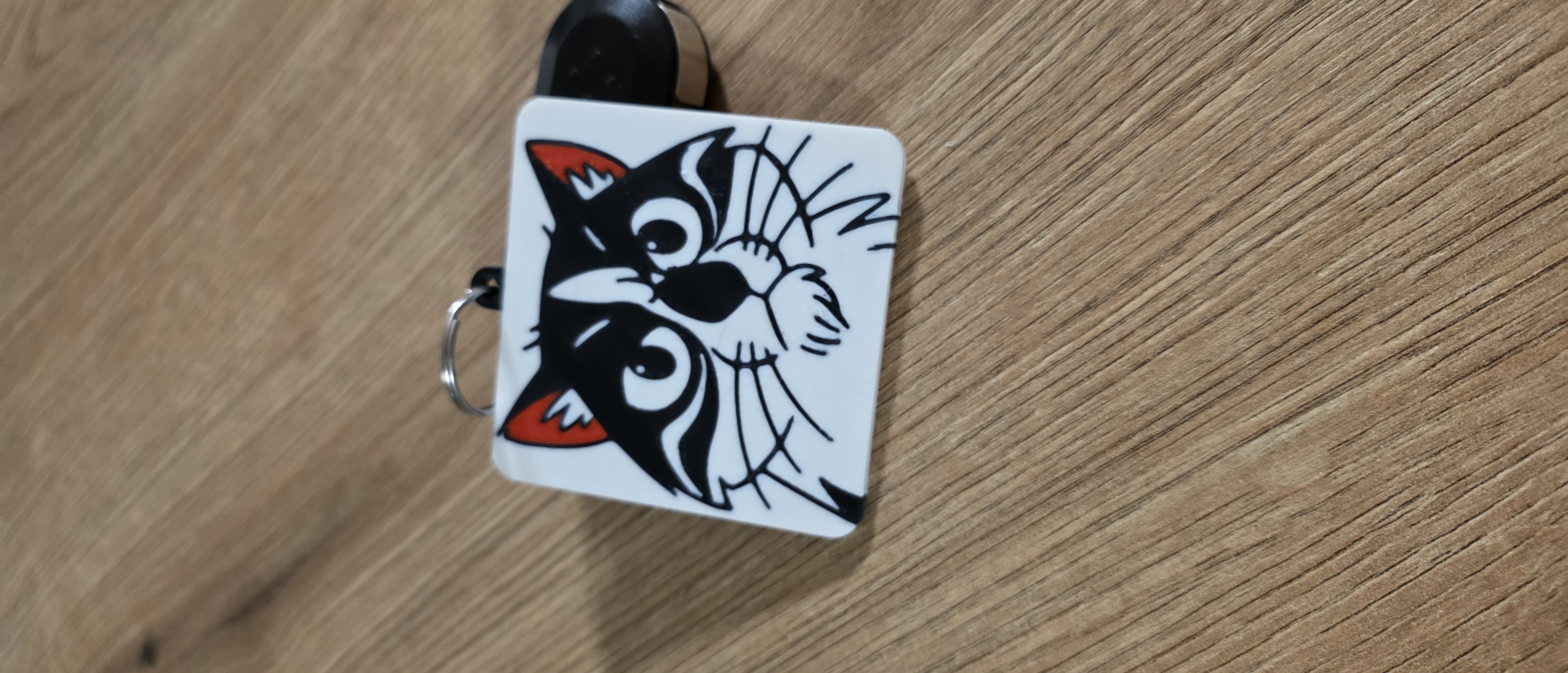Miniatura 2 do modelo 3D Angry Cat Keychain