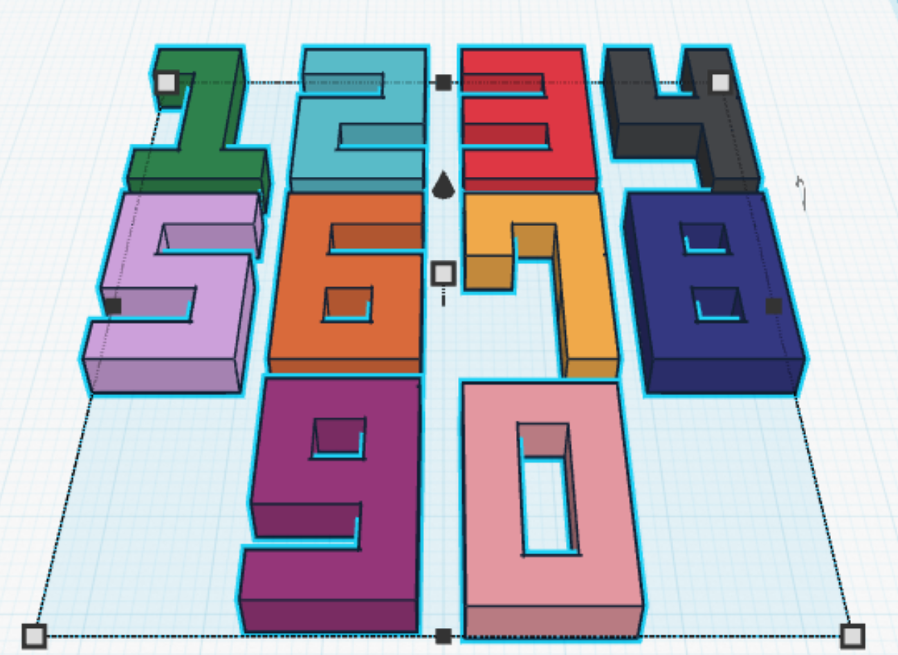 digits in a box puzzle