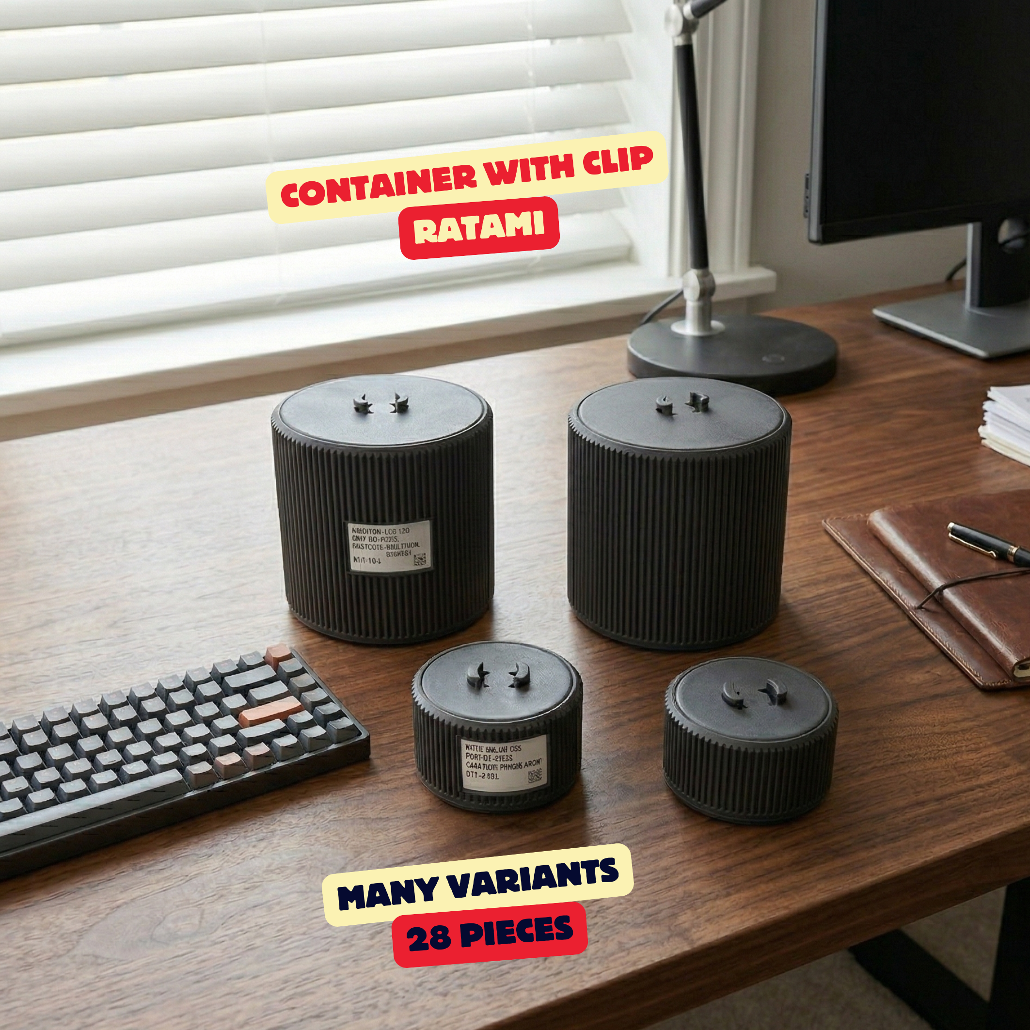 ORGANIZER CONTAINER WITH CLIP - RATAMI / TOOLBOX / STORAGE SOLUTION / MODERN HOMEDECOR