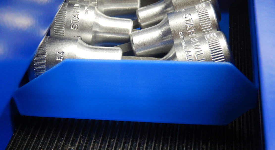 Stecknuss 1/2" Werkzeugkiste Sortiereinsatz M2; 1/2" socket, toolbox sorting insert M2 — miniatura 3