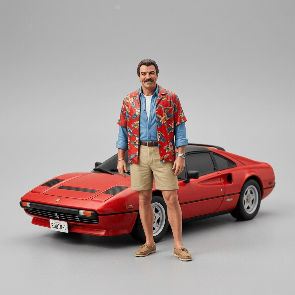 Magnum PI - With "Robin" - 1980
