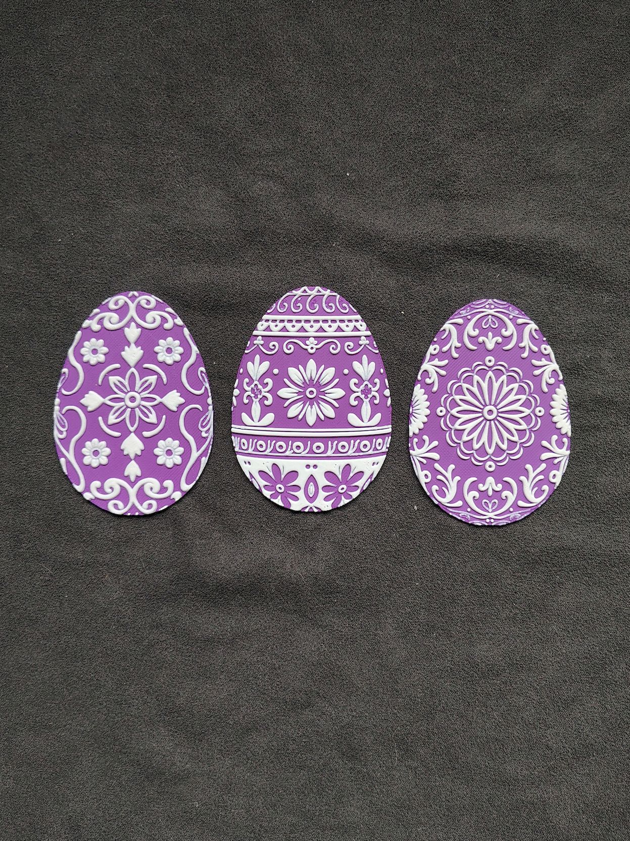 Miniatura 2 do modelo 3D Easter egg set (purple)