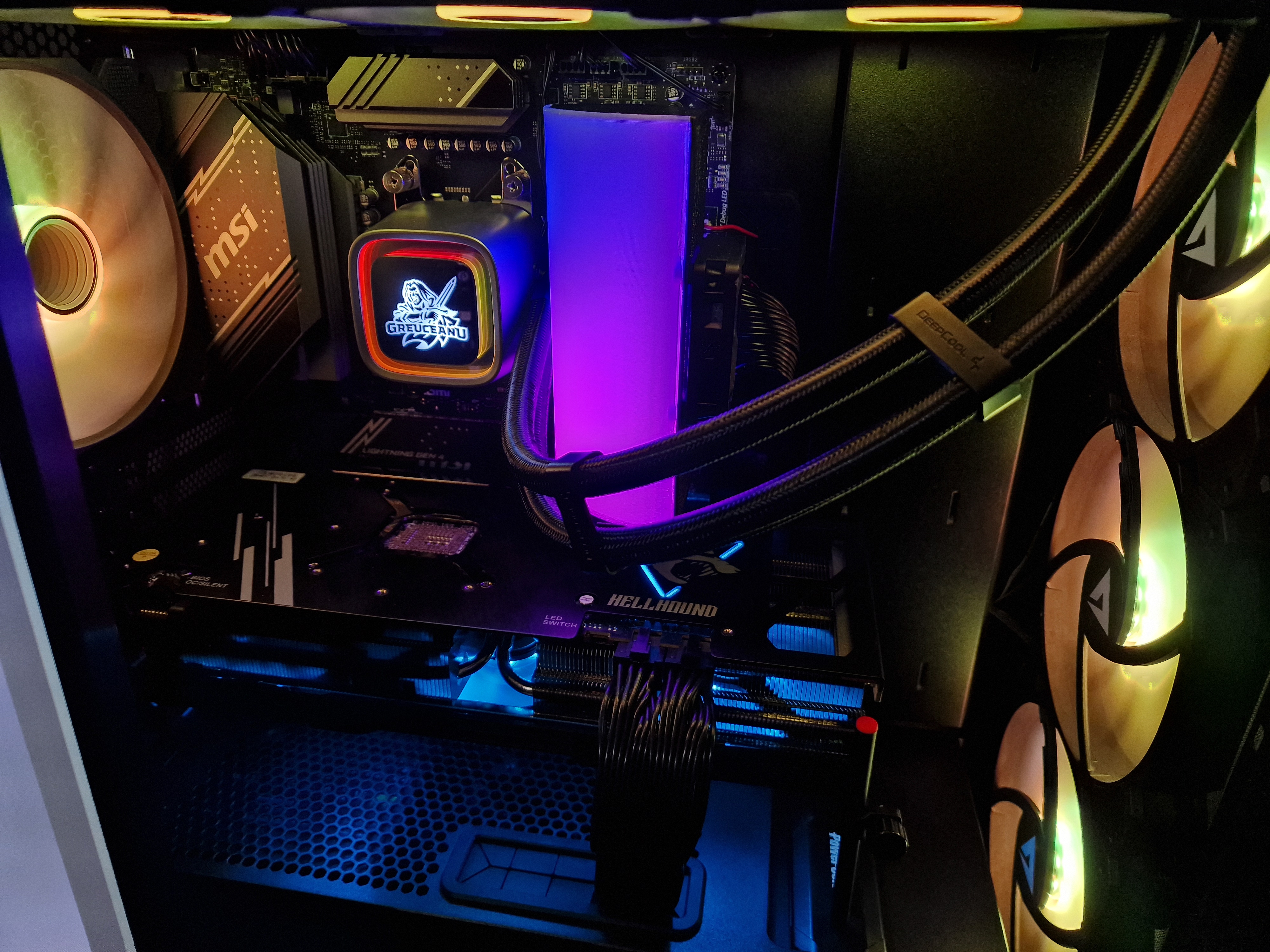 PC DDR RAM Cooler Mounting Clip - 60mm fan at 90 degrees - transparent