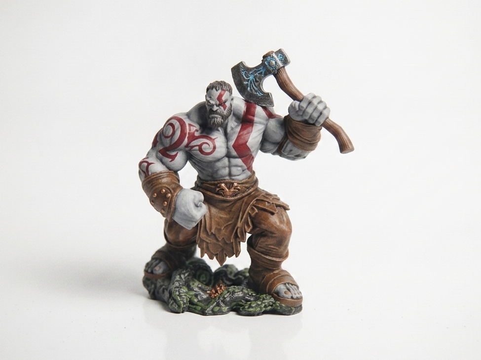 Buff Kratos Figurine Gaming Character 3D Printable