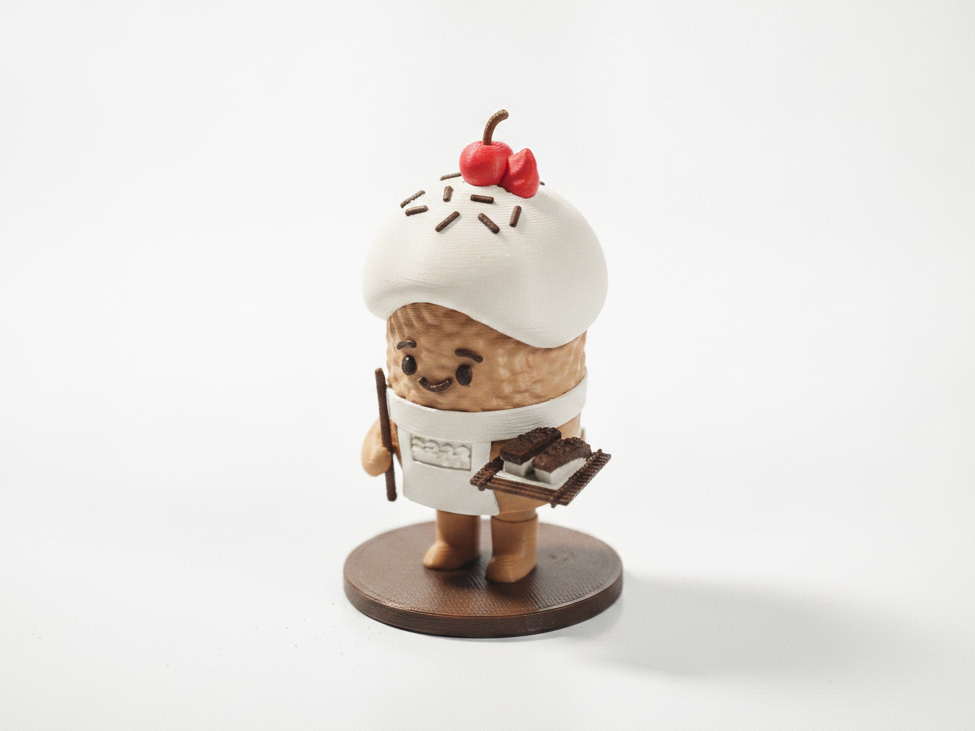 Sundae Serving Character Figurine 3D Printable