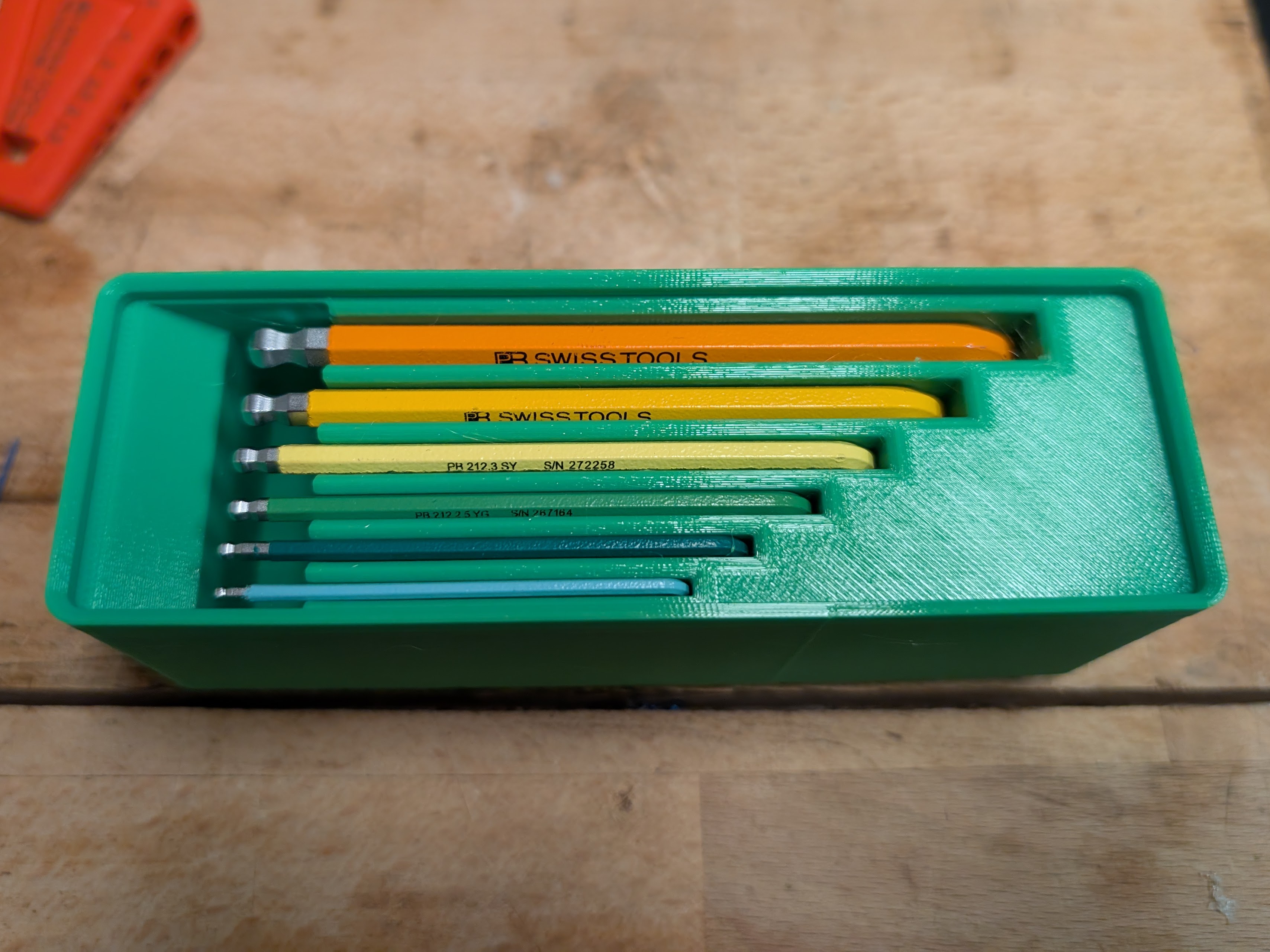 Gridfinity bin for PBS Swiss Tools Allen key set