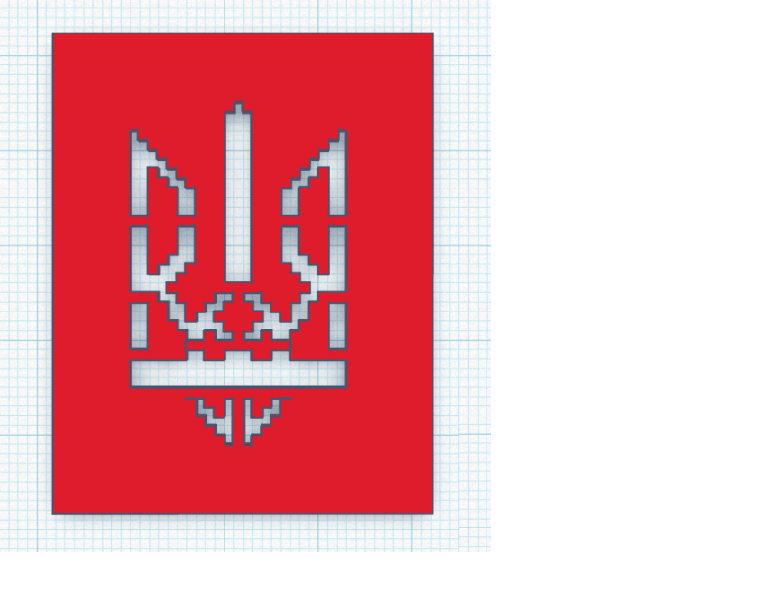 stencil of the coat of arms of Ukraine