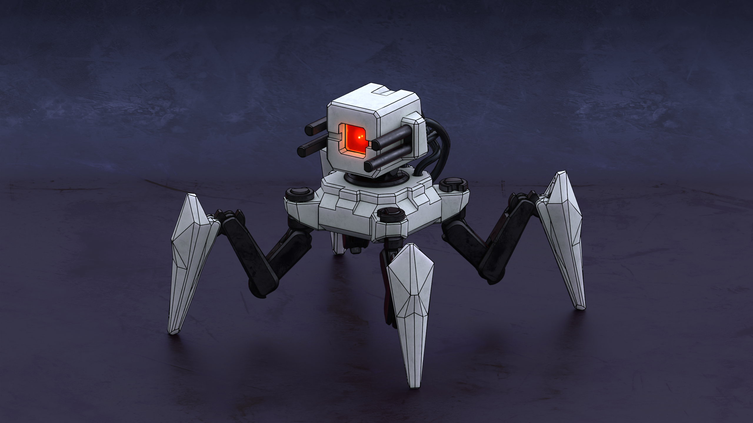 Sci-Fi Robot Sentry Mech