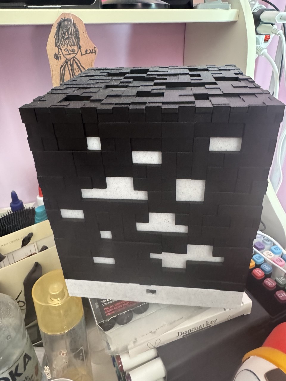 Miniatura 2 do modelo 3D Minecraft Ore Lamp with diffuser