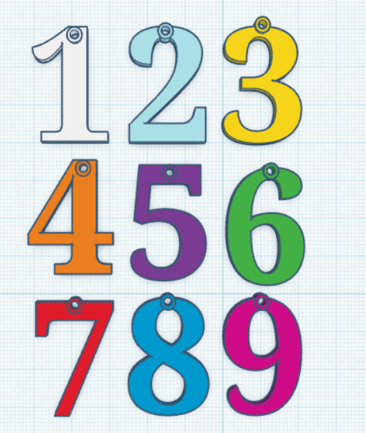 Numbered Nametag