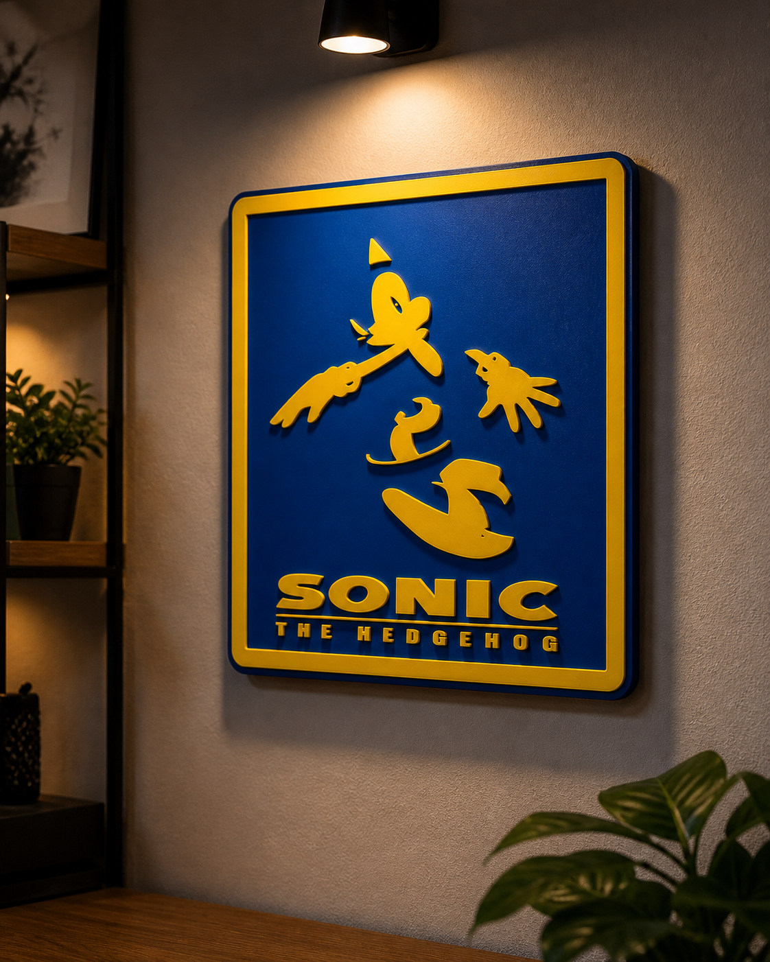 3D Printed Sonic Wall Poster For Wall Decoration !!!