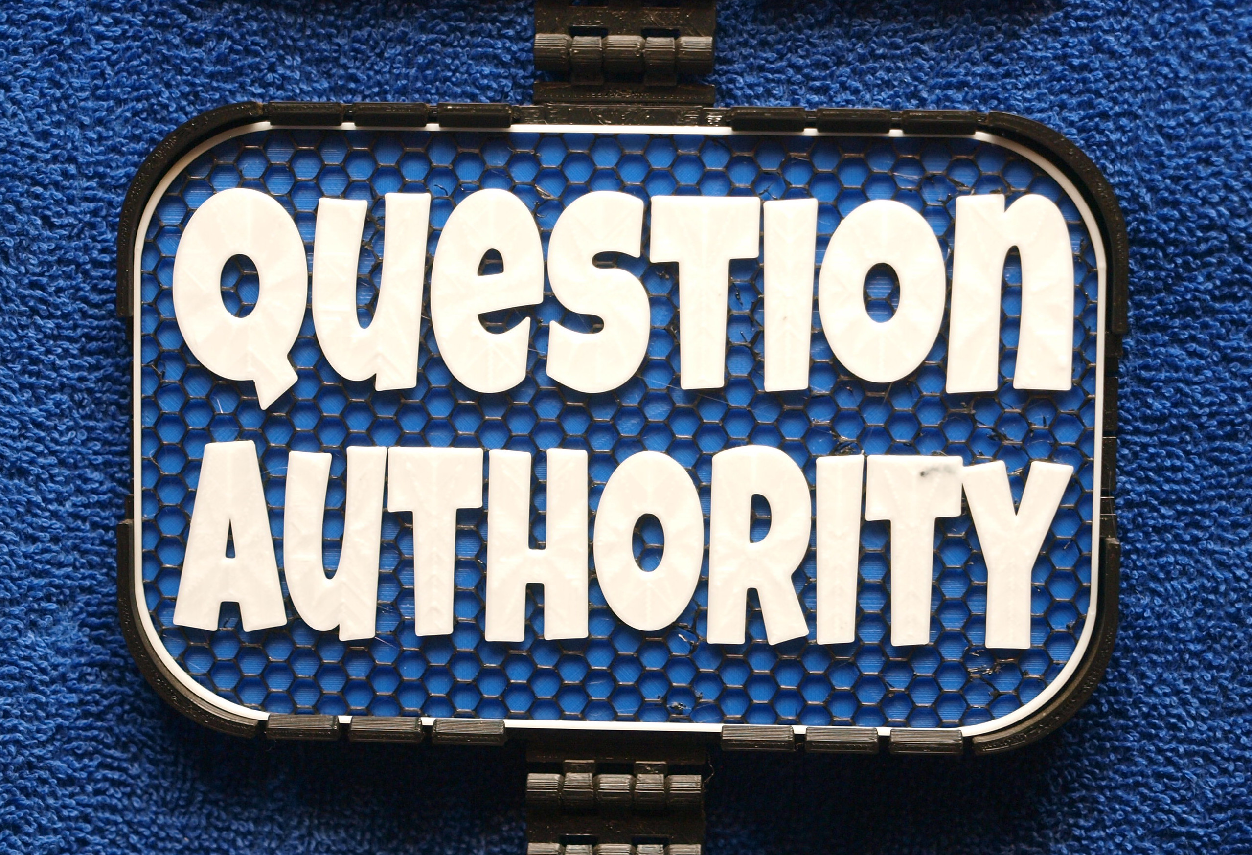 Question Authority sign